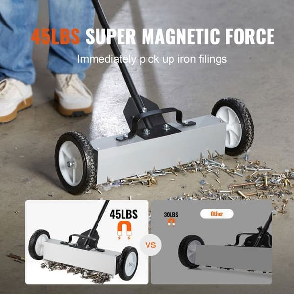 Magnetinen 18 tuuman Harja-Rullat-45 lb-Ruoho Puhdistin Nurmikolle