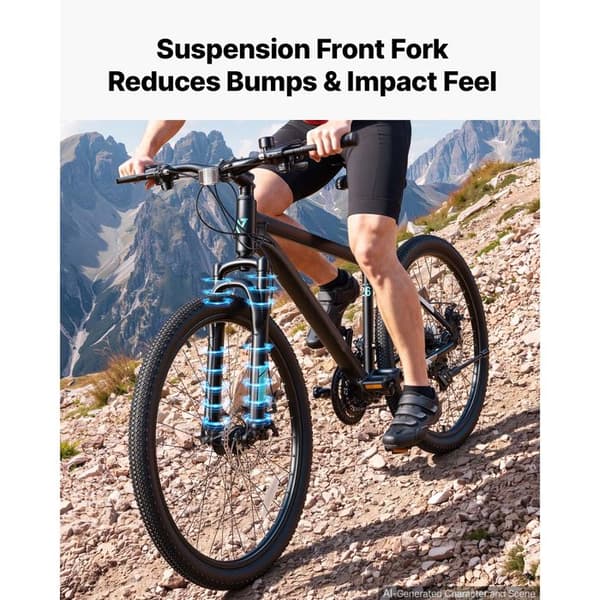 VTT semi-rigid - DUOKU - sdc-06 - 26 tum - 21 växlar - Framsuspension