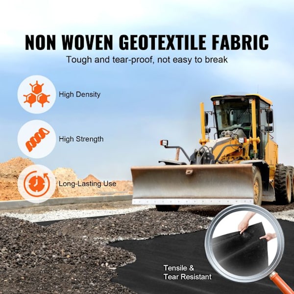 Geotextil - DUOKU - 15x20FT - Robust 4OZ - Markskydd - Dräneringskontroll