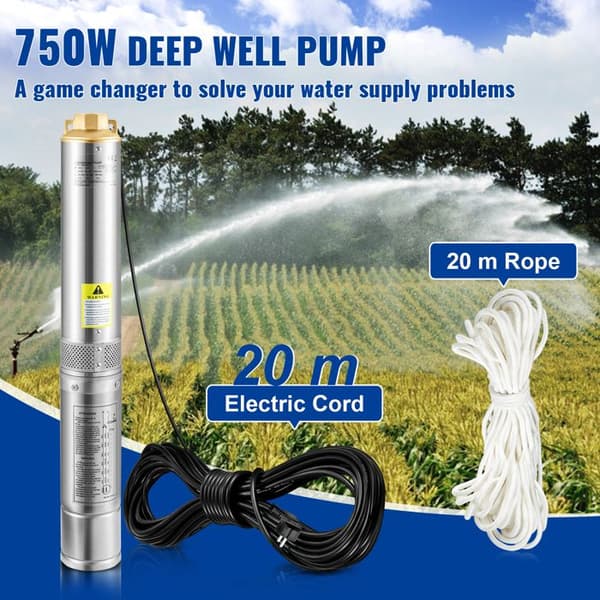 Dykpumpe - DUOKU - 750W - 230V - 105L/min - Rustfrit stål IP68