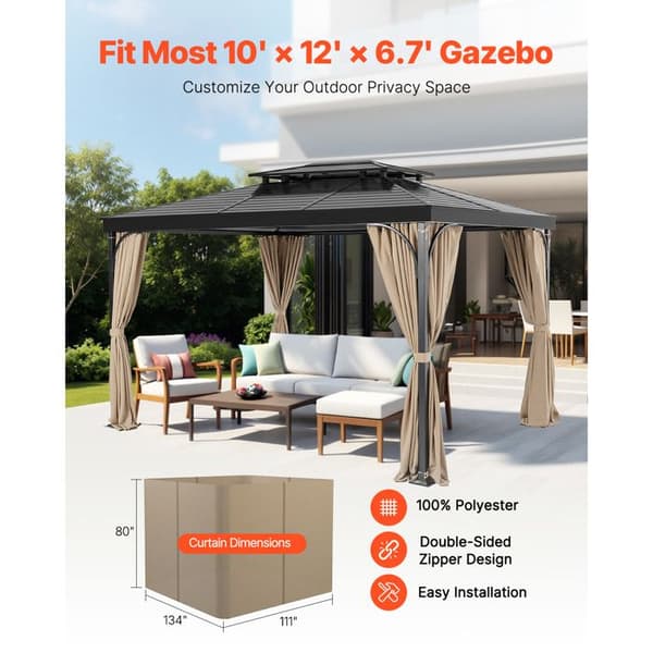 Vattenavvisande Integritetspanel för Utomhustält-Duoku-Dimensioner 284 x 284 x 211 cm- Set med 4 paneler med
