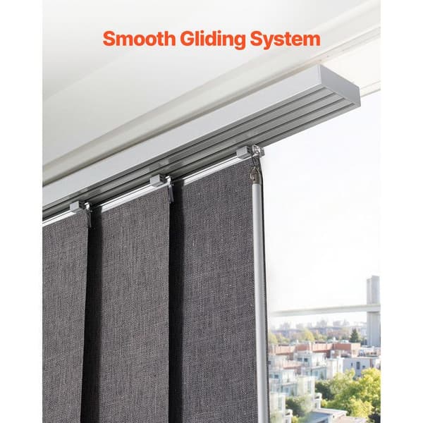 Butik med Mörkläggningspaneler - DUOKU - Japansk Panel - Justerbar upp till 243 cm - Mörkgrå - 100% polyester Mörkgrå