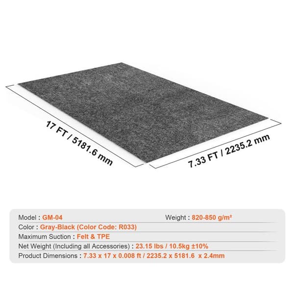 Garage golvmatta - DUOKU - GM-04 - Vattentät - Halkskydd - 2,25 x 5,2 m