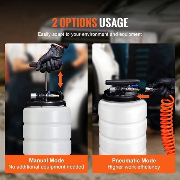 Fluidud extractor-Duoku-4 gallons-Vacuum pneumatic/manual extractor-with gauge and suction hose