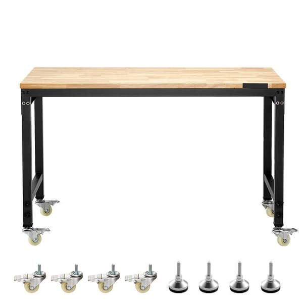 Garage Workbench-Duoku-With Wheels and Adjustable Height-Load Capacity 907.2 kg-Equipped with an Electrical Socket