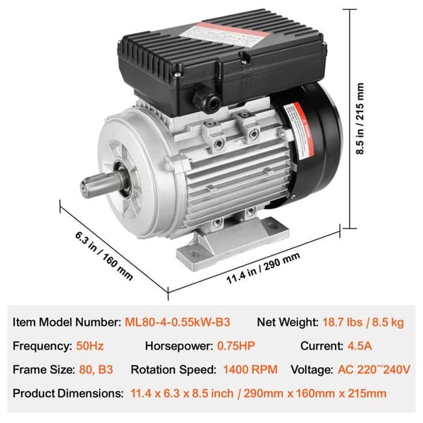 Sähkökäyttö - DUOKU - ML80-4 - 0,55 kW - 1400 r/min - Vaihevirta