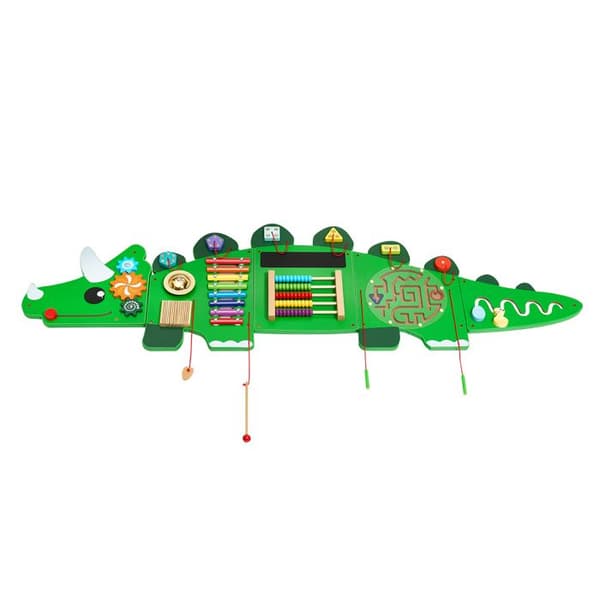 Vægpaneler med aktiviteter - DUOKU - Dinosaur - 11 spil - Sensoriske - Montessori 3-12 år