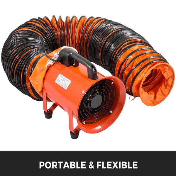 Ventilationsrør - DUOKU - 25 fod - PVC - Diameter 25,50 cm - Farve Orange Apelsin