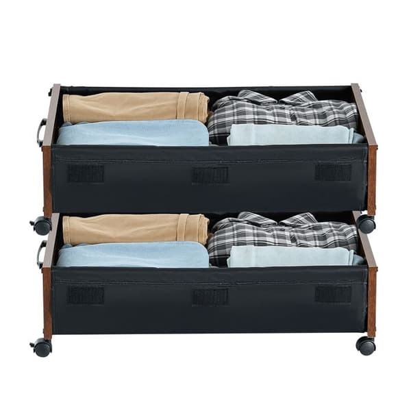 Förvaring under sängen - DUOKU - MBCD-3001 - 65x46x18 cm - 2-pack - Låsbara 360° hjul
