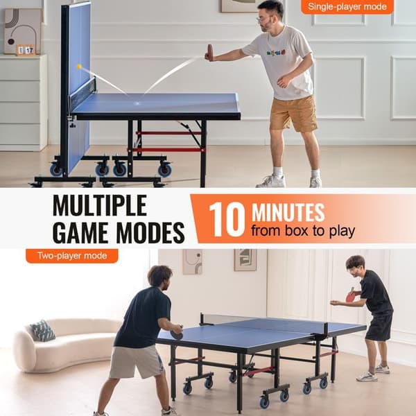 Pingpongbord - DUOKU - VT002-25 - Inomhus MDF - Snabbställbart nät - 105 kg