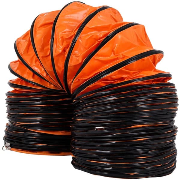 Joustava tuuletinputki - DUOKU - 16 ft (4,9 m) - Ø 300 mm - Kestävä PVC - Oranssi