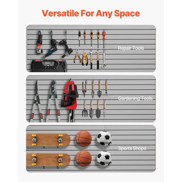 Väggpanel med lameller för garage - DUOKU - YLP-SS-8G-1 - 1225×2450 mm - PVC - 136 kg per panel