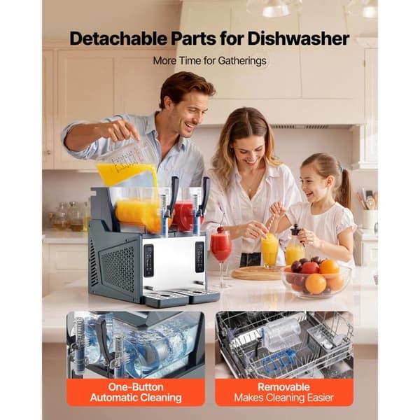 Granita-maskin - DUOKU - X-80 - 2x4 L - 455 W - Självrengörande, 5 program