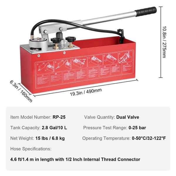 Hydraulisk domkraft Long-Duoku - Kapacitet på 8 ton - Enkelt kolvpump och bas med klack - För garage/workshop-kranar - Blå