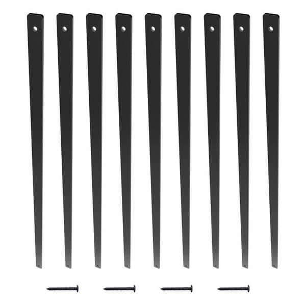 Balustre til trappe - DUOKU - 96,5 x 2,5 cm - Aluminium - Mat sort - 72 stk. Matte svart