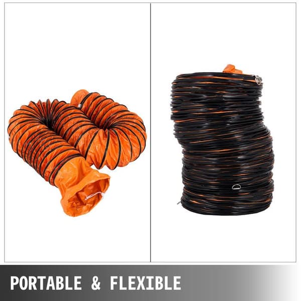 Fleksibel Rør - DUOKU - 7,6 m - PVC - Til Udstødningsventilatorer - Temperatur -28 til 82 °C