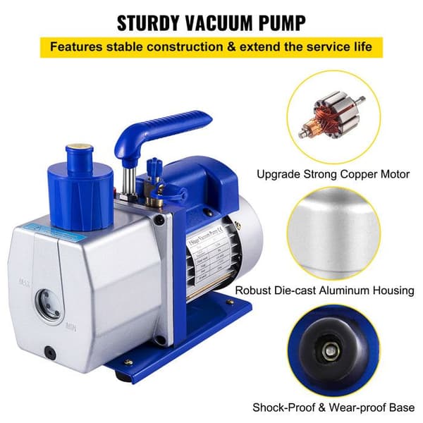 Vakuumpump - DUOKU - RS-3 - 7 CFM - 1/2 CV - Elektrisk 230V