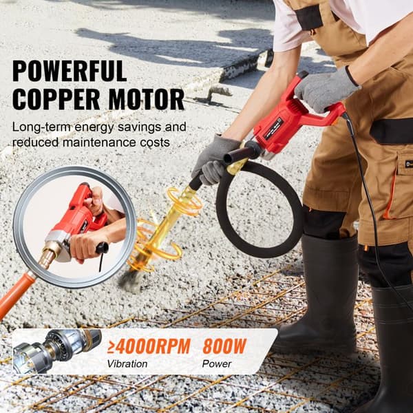 Beton vibrator - DUOKU - ZPN-35 - 800 W - 1,5 m - 4000 omdr/min