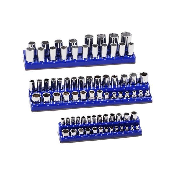 "Sæt af magnetiske bits-organisatorer - Duoku - 3 dele til 1/4'', 3/8'' og 1/2'' - Kan rumme 75 bits"
