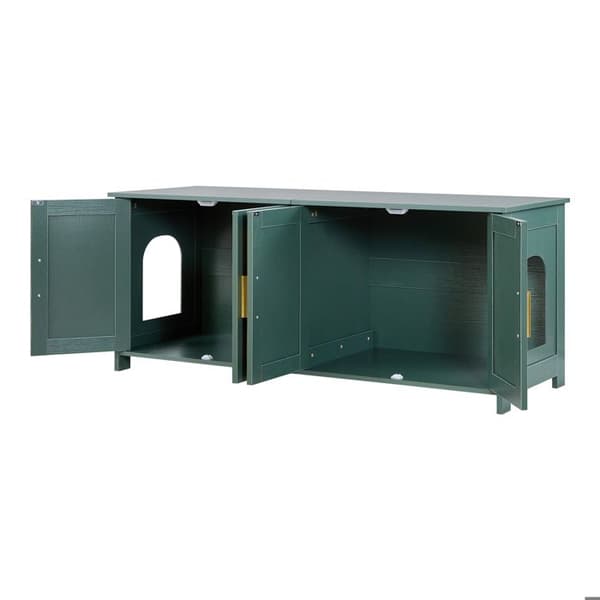 Møbel til Kattebakke - DUOKU - SR253121 - 4 Døre - Retro Grøn - Elegant Design Retro grön