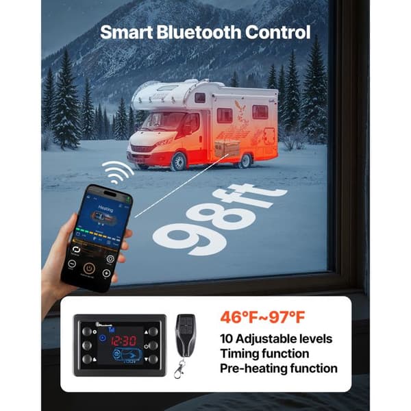 Diesellämmitys - DUOKU - XMZ-TB20 Pro - 8 kW - DC 12/24 V - Säiliö 5 L