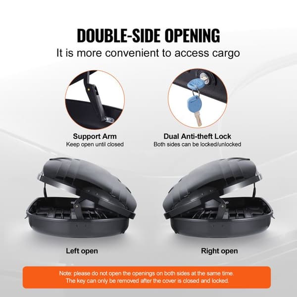 Takbox - DUOKU - WP3020 - 340 L - Dubbelåpning - Aerodynamisk