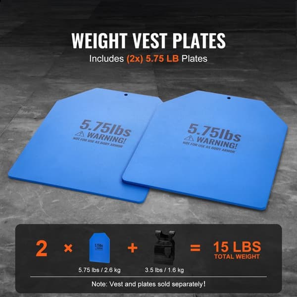 Plaques Lestées - DUOKU - JSPB-5.75LB - 5,75 lb i Stål - Ergonomisk Justering - Mat Blå