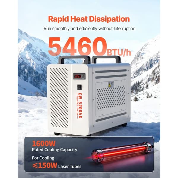 Industriel Vandkøler-Duoku-1600 W med Kompressor-7 L Tank-Maksimal Flow på 13 L/min