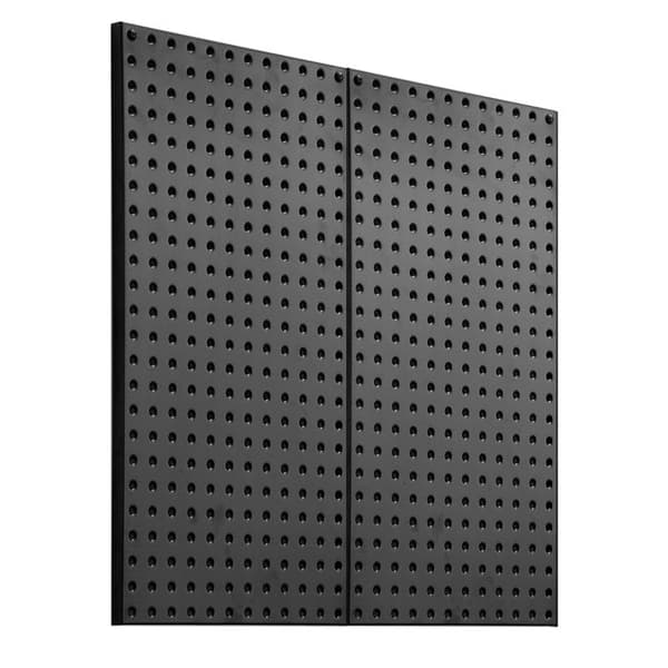 Perforeret System - DUOKU - 2 Stålpaneler - Sort Vægorganisator - 609,6 x 304,8 mm - Alsidig Svart