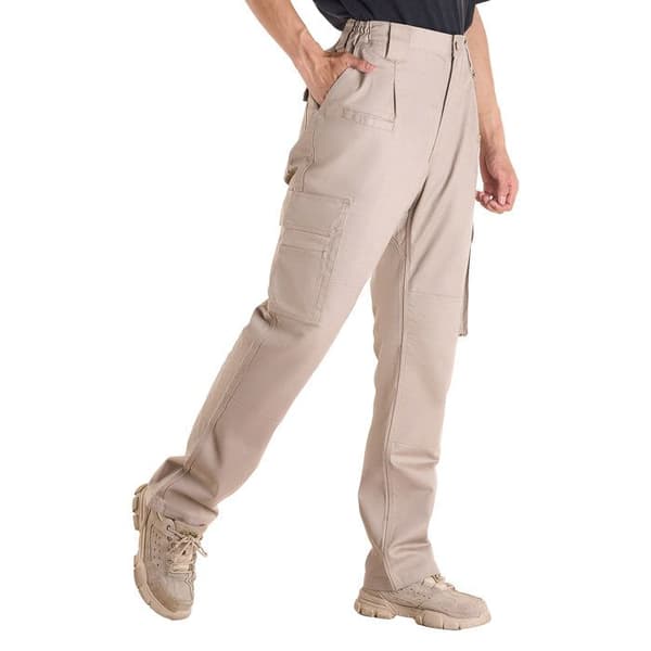 Flamsäker Byxa - DUOKU - AP-9700 - 100% Bomull - Elastisk Midja - Kaki Kaki XXL