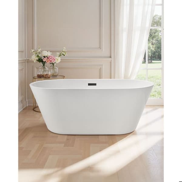 Fristående badkar - DUOKU - D-9003 - Akryl - Oval - 150x75 cm - 230 L Vit