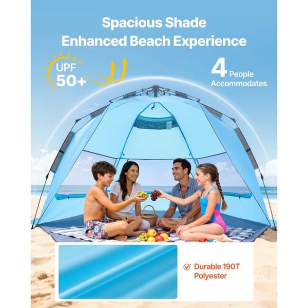 Strandtält - DUOKU - YL-beach5A - Pop-up - Skydd UPF 50+ - 4 platser