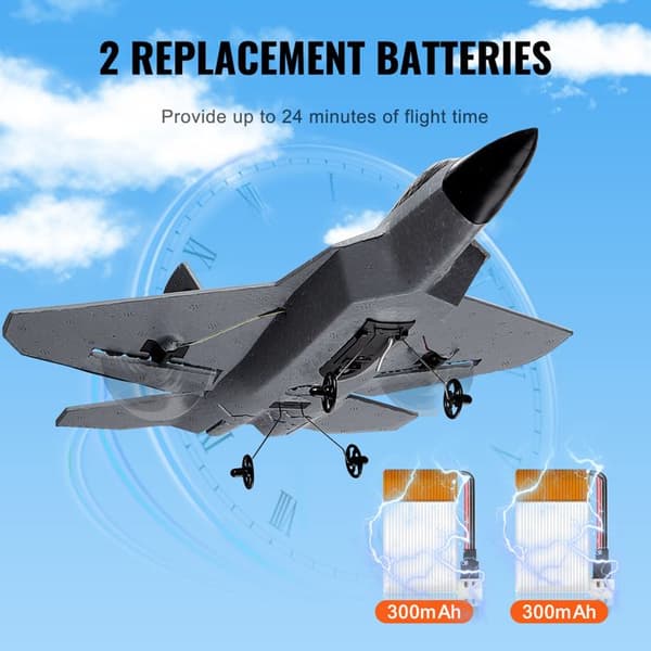 RC-flygplan - DUOKU - Z58 - 2,4 GHz - Gyroskop 6 axlar - 2 batterier