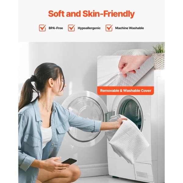 Sängräcke för Små Barn - Säkerhetsgrind Antisladd 132 cm - med Säkerhetsflik - Högelastisk Skum