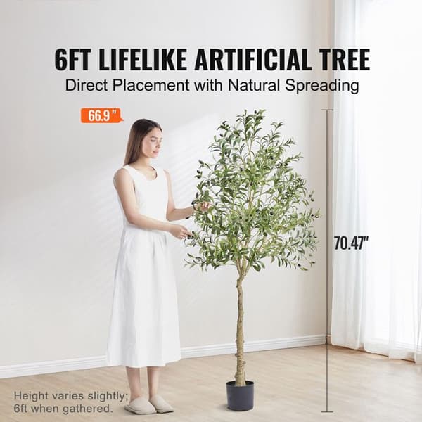 Olivier Artificiell - DUOKU - 1,8 m - Material PE - Antikollapskydd - Inomhus