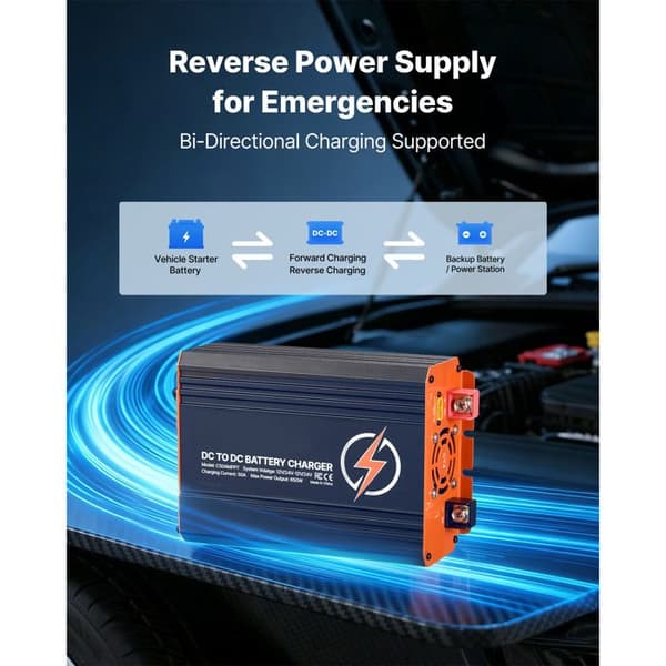 DC-DC MPPT-lader - DUOKU - C50AMPPT - 50 A - 650 W - Til batterier 12/24 V