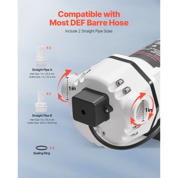 Elektrisk Vattenpump - DUOKU - DCAD40 - 34 L/min - Självprimande - Dieselavgaser