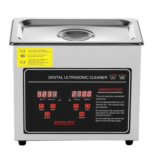 Ultrasonrenser-Duoku-3 L-Rustfrit Stål-med Digital Timer og Smykkerensning
