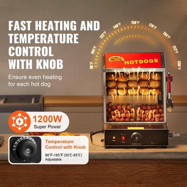 Ångkokare för korv - DUOKU - NB-RGG-001 - 27L - 2 nivåer - Temp. 30–85°C