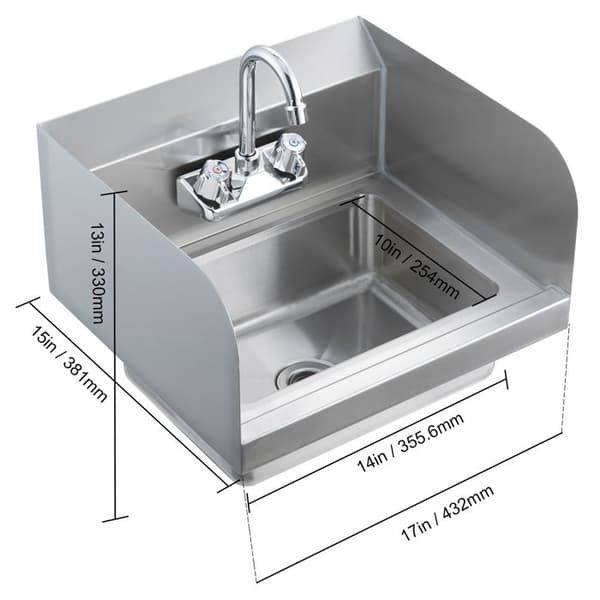 Kommersielt Vask - DUOKU - HS-17 - 17x12,8 Tommer - Rustfrit Stål - 1 Skuffe