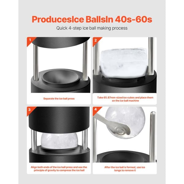 Isbitspress - DUOKU - KH-B02-5 - 2,4 Tum - Svart - 4,2 kg Svart