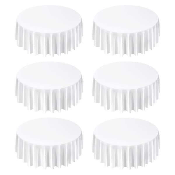 Rundduk - DUOKU - RD-TB-03 - 120 tum - 6-pack - Fläckbeständig Vit