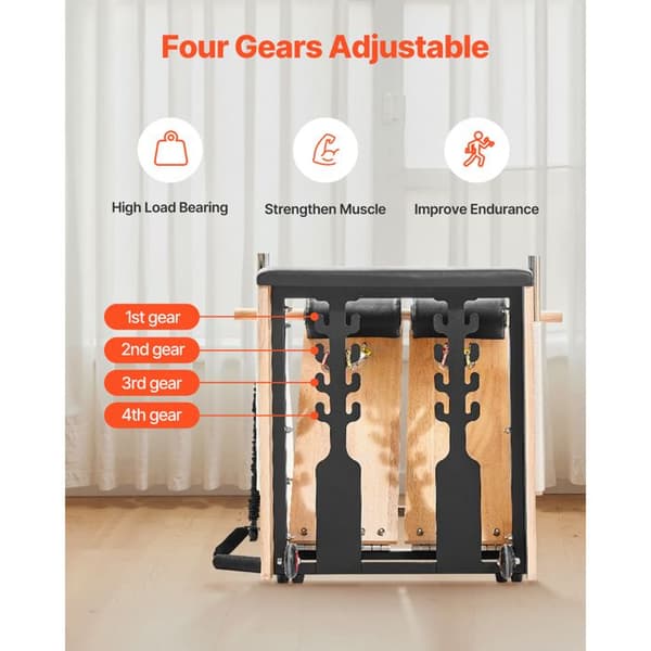 Separat Pedal Pilates Stolar-Duoku-med Handtag-Stabilitets Kombostol-Bokträdsram-Träningsutrustning