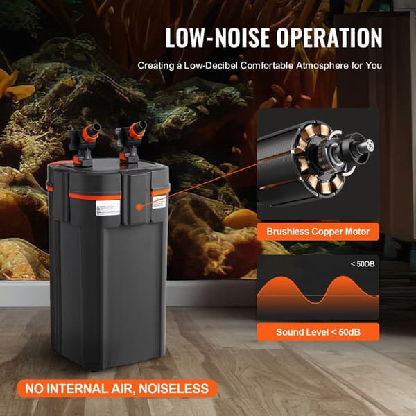 Akvarestaurant - DUOKU - AQ-913F-UV - 5 Trin - 25 W - Flow 2500 L/H