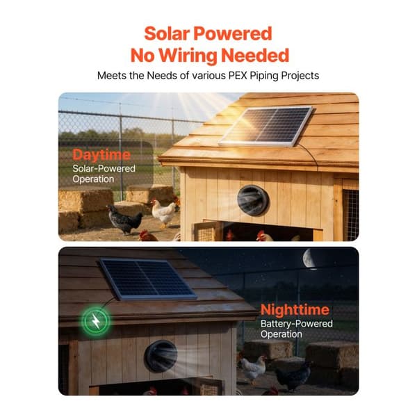 Solventilator-Duoku-med 20 W solpanel og indbygget batteri, luftudtrækker med en kapacitet på 374 m³/h
