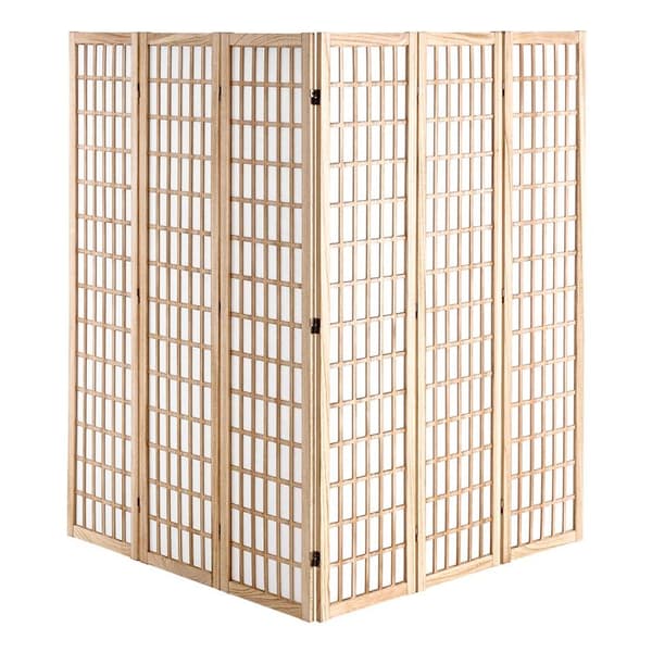 Separationsvägg - DUOKU - Japansk skärm 6 paneler - Fällbar trä - Inomhus - Klassisk Trä, Enhet