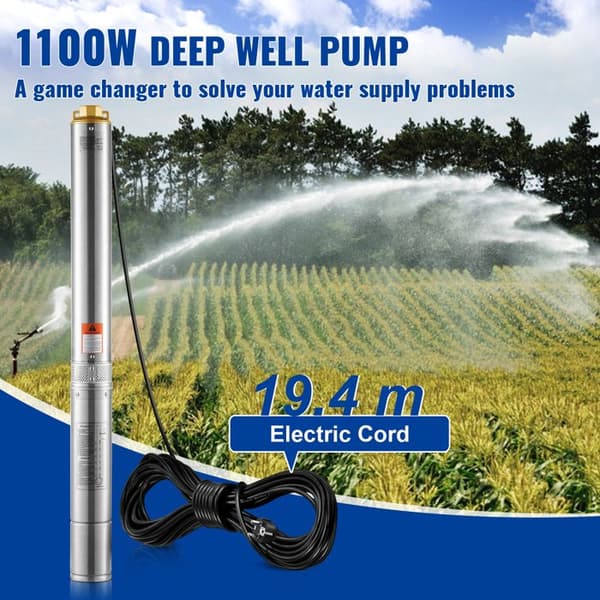 Sänkbart Pumpar - DUOKU - 4SDM4/14 - 1100 W - Flöde 7,1 m³/h - Höjd 105 m