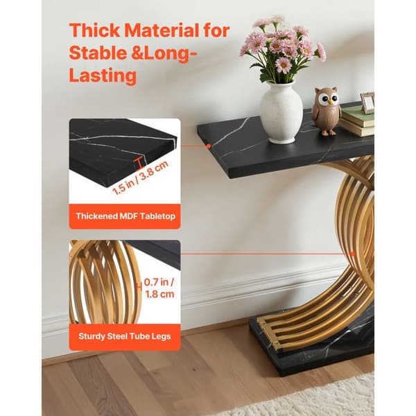 Sisäänkäyntipöytä 100 cm-Duoku-Rectangular Puupöytä Metallijaloilla-Kapea ja Pitkä