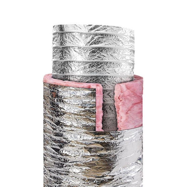 Ventilationsrør - DUOKU - Model OW158 - Isoleret fleksibel - 152,4 mm - Længde 7,62 m