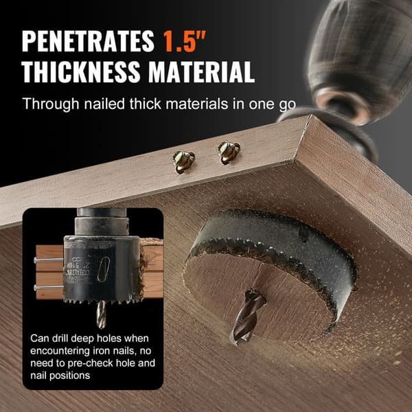 Kit til hulsave - DUOKU - 18 dele - Bimetalliske M42-blade - Bor inkluderet - Størrelser 3/4" til 4-1/2"